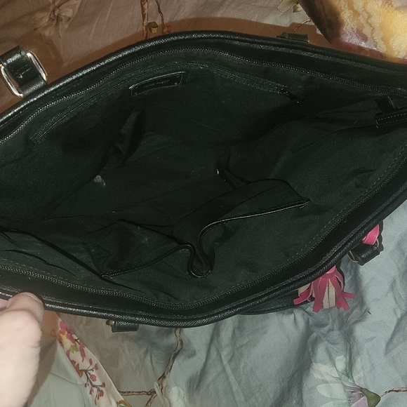 Nine west black and white shoulder purse - Picture 2 of 5